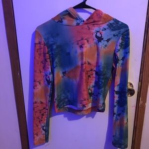 Tie-diy long sleeve hoodie croptop(medium)